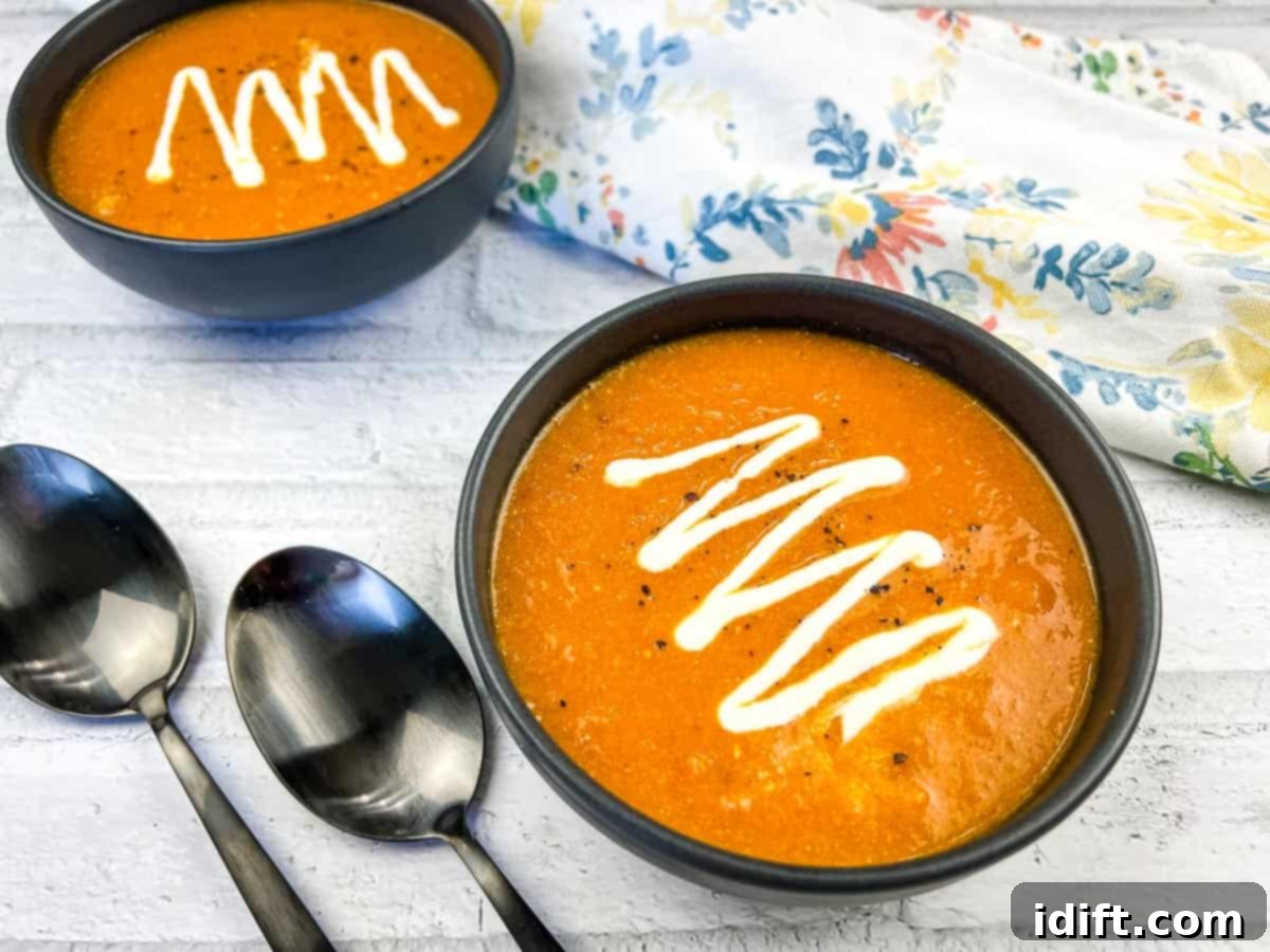 9 Satisfying Soups That Taste Truly Homemade 5 Two bowls of soup on the counter.