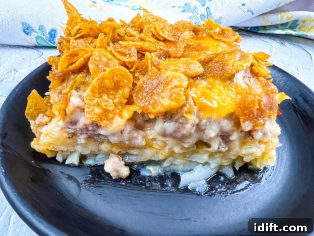 Wake Up to Flavor 15 Breakfast Recipes for a Brilliant Day 4 A plate of breakfast casserole on a black plate.
