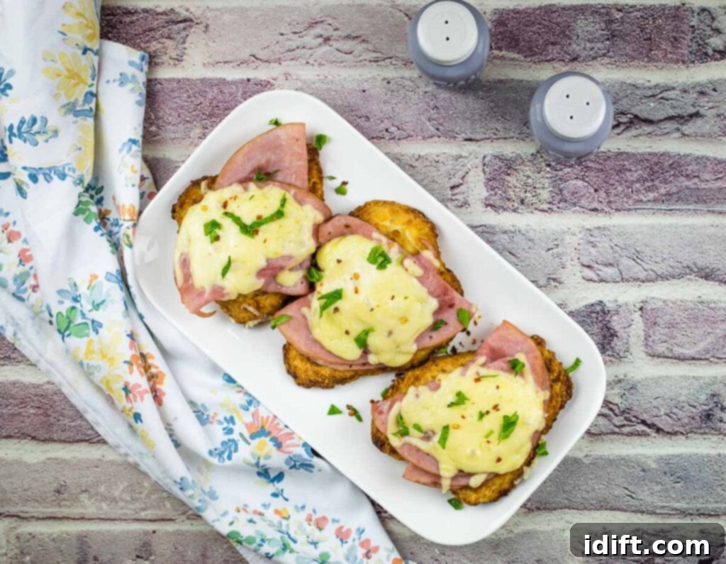 Air fryer chicken cordon bleu on a plate.