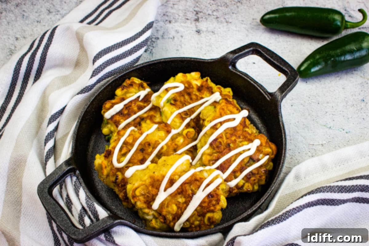 15 Easter Recipes for a Seriously Satisfying Celebration 8 Corn fritters in a black cast iron pan.