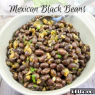 The Ever Ready Pantry Canned Food Essentials 3 Mexican black beans in a white bowl.