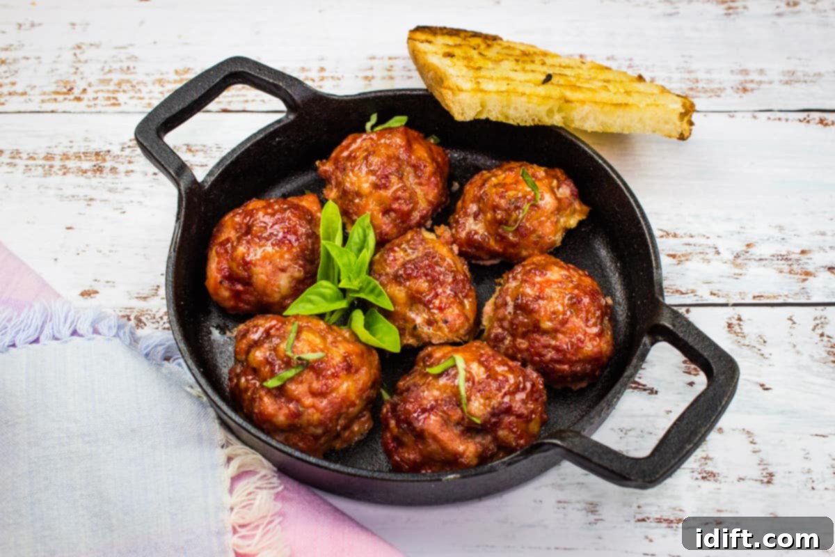 17 Ground Beef Recipes Too Good For Cookbooks 16 Platter of perfectly smoked meatballs, glistening with sauce, served alongside grilled bread.