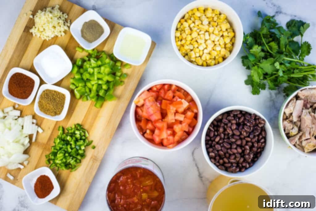 Southwestern Turkey Tortilla Soup 5 Ingredient to make Smoked chicken Tortilla Soup.