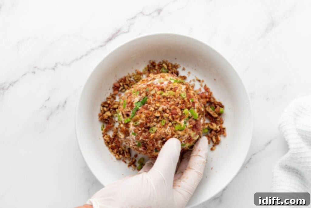 Press gently to ensure the entire surface is evenly coated.