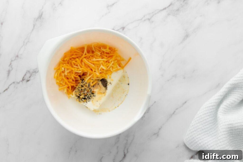 Mix the ingredients.