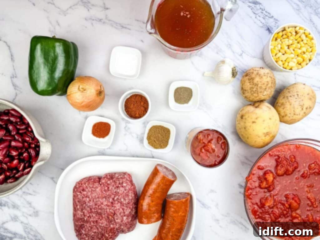 Robust Texas Campfire Stew 4 Ingredients.