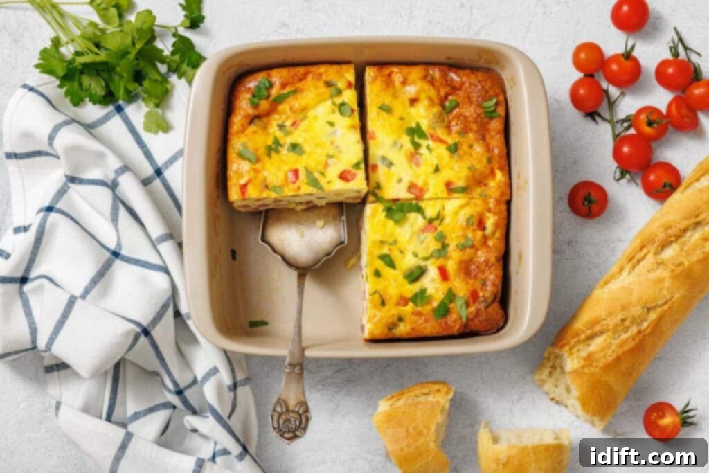 Hearty Western Omelet Bake 3 Cooking Baked Western Omelet step.