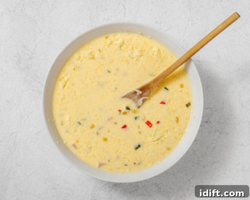 Hearty Western Omelet Bake 8 Cooking Baked Western Omelet step.