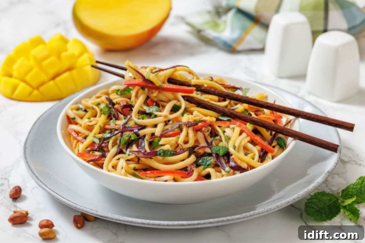 23 Quick & Easy Dinner Salads 4 Colorful Thai Noodle Salad with Mango.